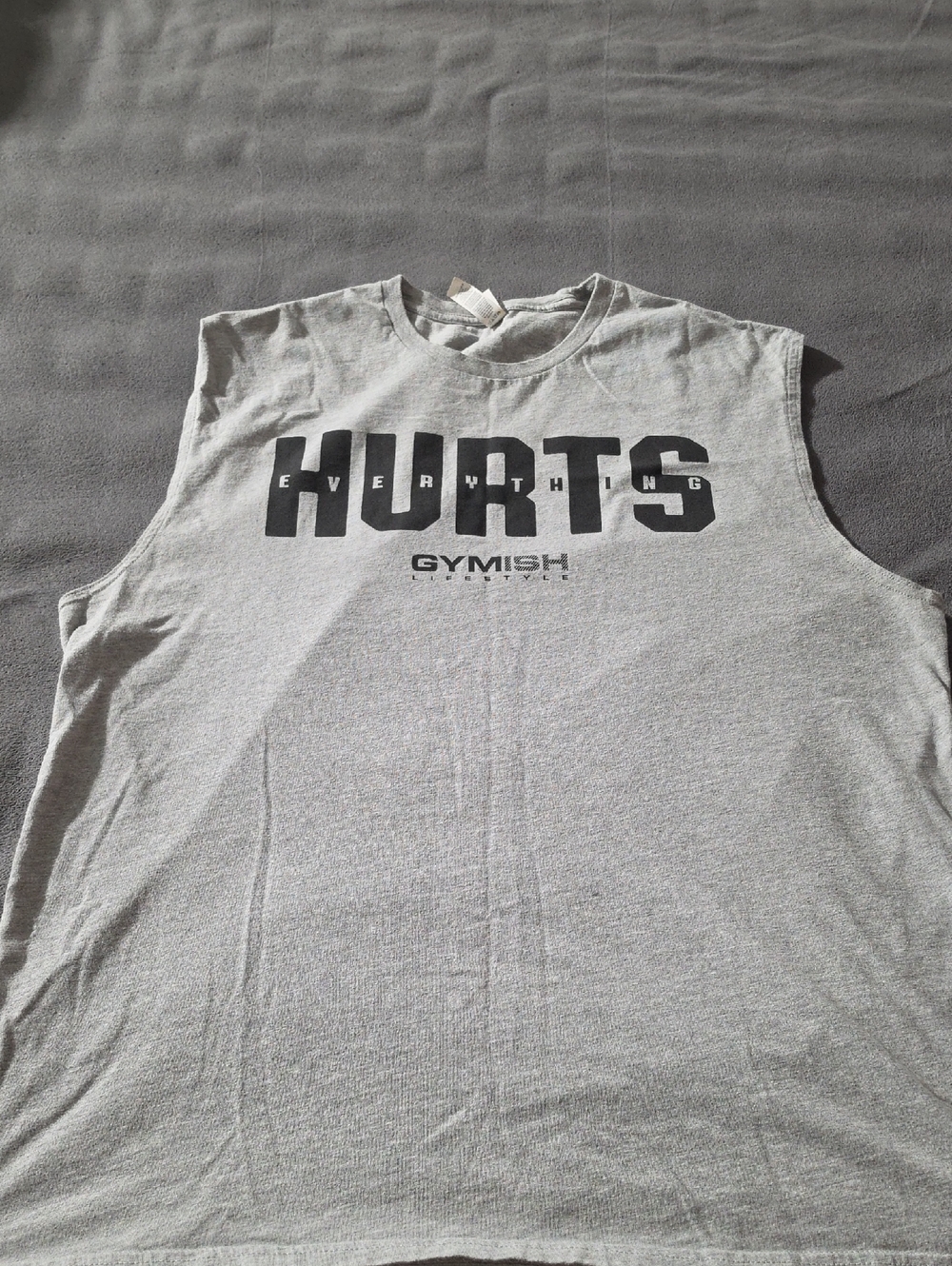Gymish 'Hurts Everything' Gray Muscle Tee